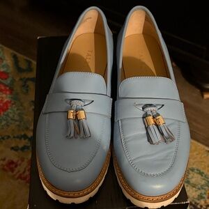 Talbots Sky Blue Tassel Loafers